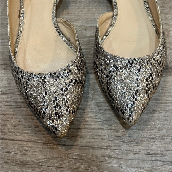 J.Crew Audrey silver, gold and black metallic flats, size 8 1/2 - Picture 7 of 8